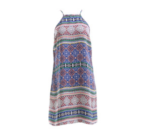 New Look Multi Color Pattern Mini Dress