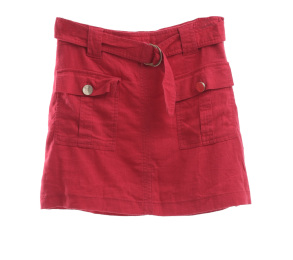 Forever21 Red With Belt Mini Skirt