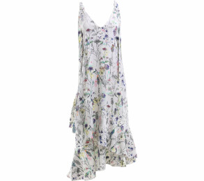 H&M White Floral Midi Dress