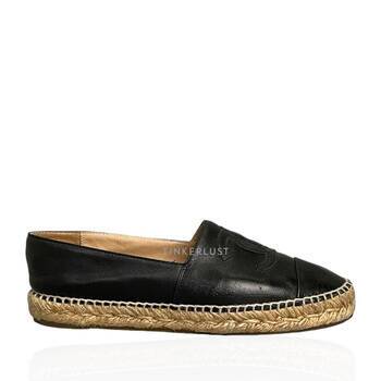 Chanel espadrilles hot sale black lambskin