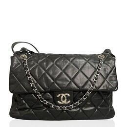 Chanel Stretch Spirit Messenger Black SHW Shoulder Bag