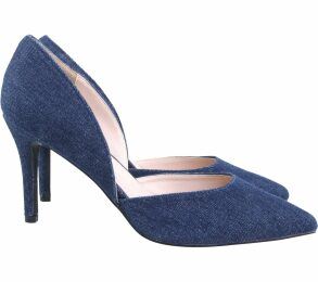 VNC Dark Blue Denim Heels