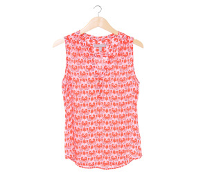 Banana Republic Orange Patterned Sleeveless