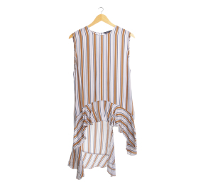 Zara Brown Striped Sleeveless