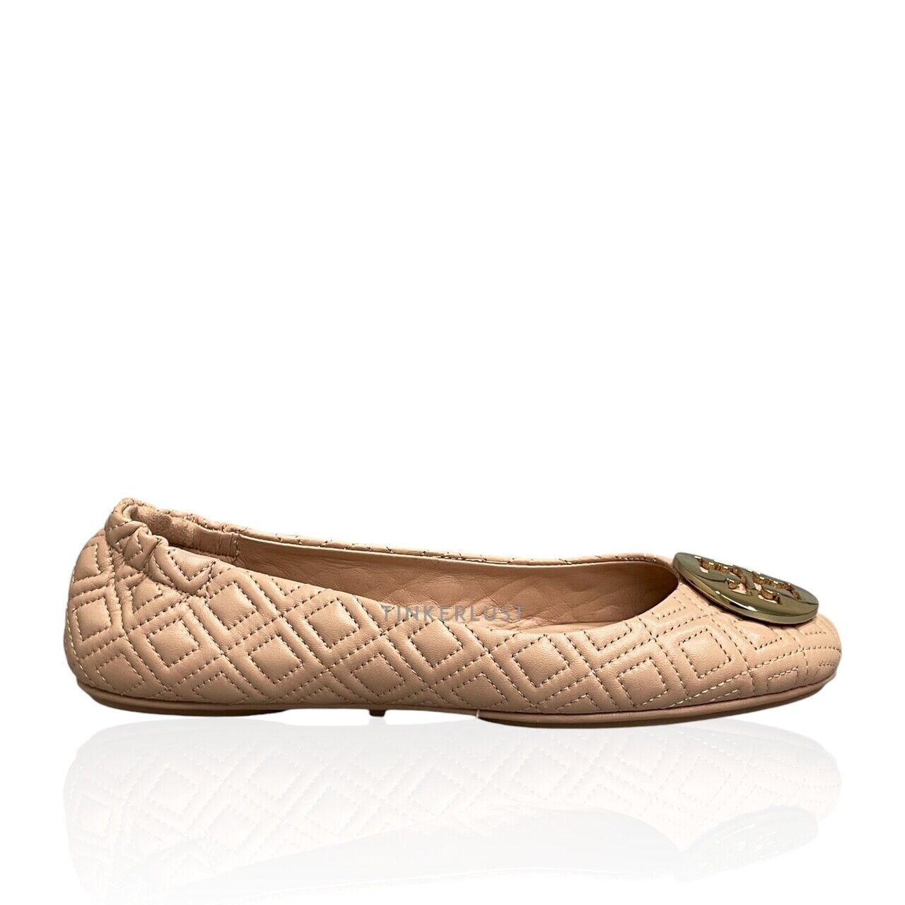 sepatu flats Tory Burch Quilted Minnie Nappa Leather Goan Sand Flats Tinkerlust