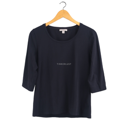 Burberry House Check Long Sleeve Black Cotton Blouse