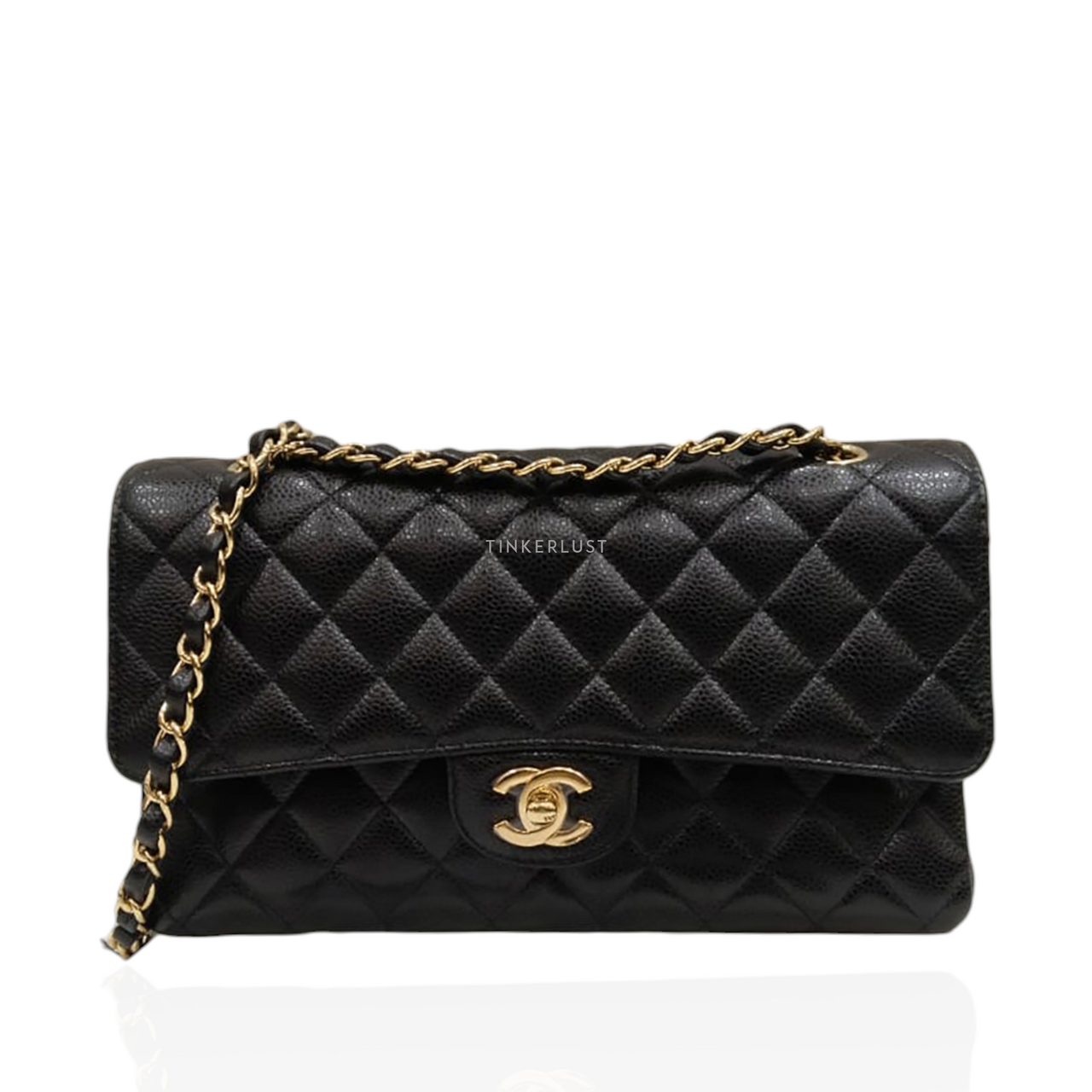 Chanel classic medium hot sale caviar black