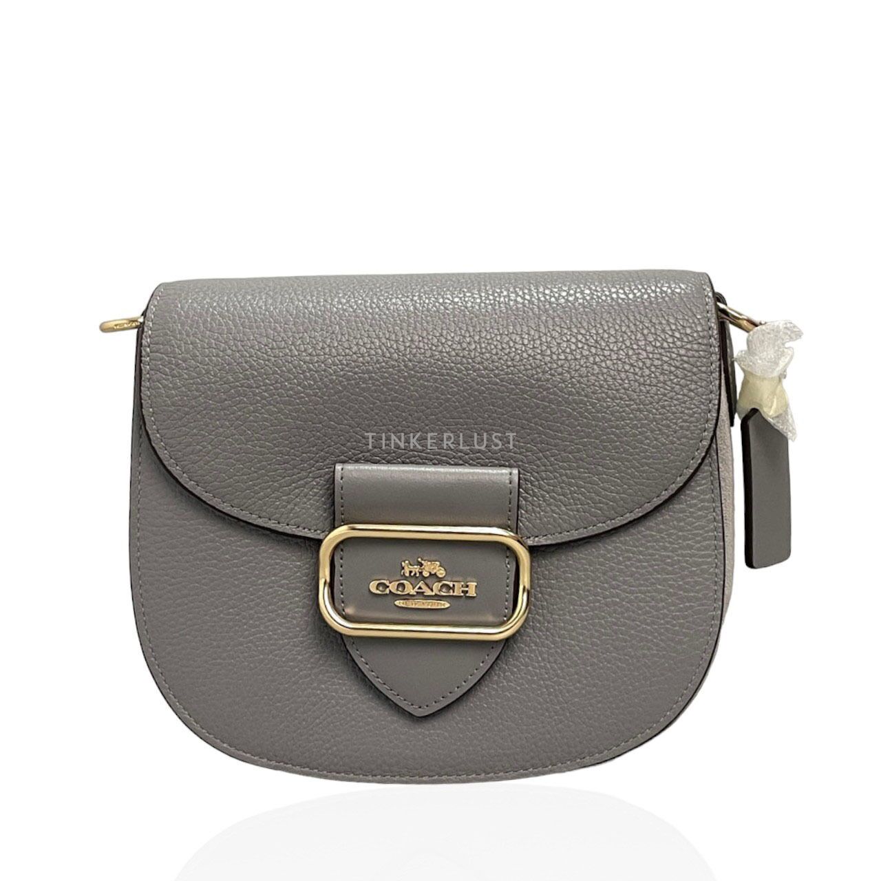 tas sling bag Coach CF316 Morgan Saddle Granite Sling Bag Tinkerlust