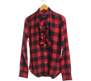 Ralph Lauren Red And Black Plaid Shirt