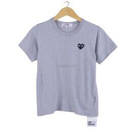 Play Comme des Garcons Grey Black Heart Tshirt