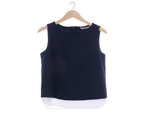 Zara Navy Striped Sleeveless