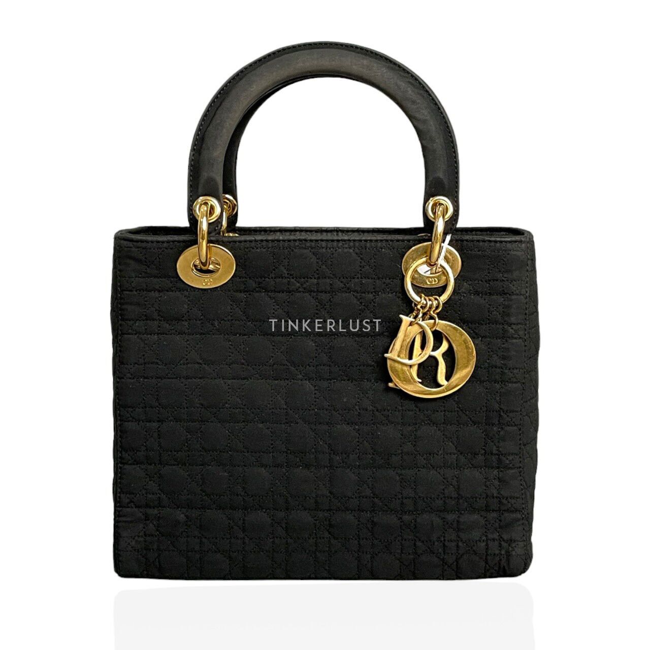 Lady dior medium black best sale