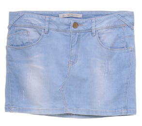 Zara Blue Washed Ripped Mini Skirt