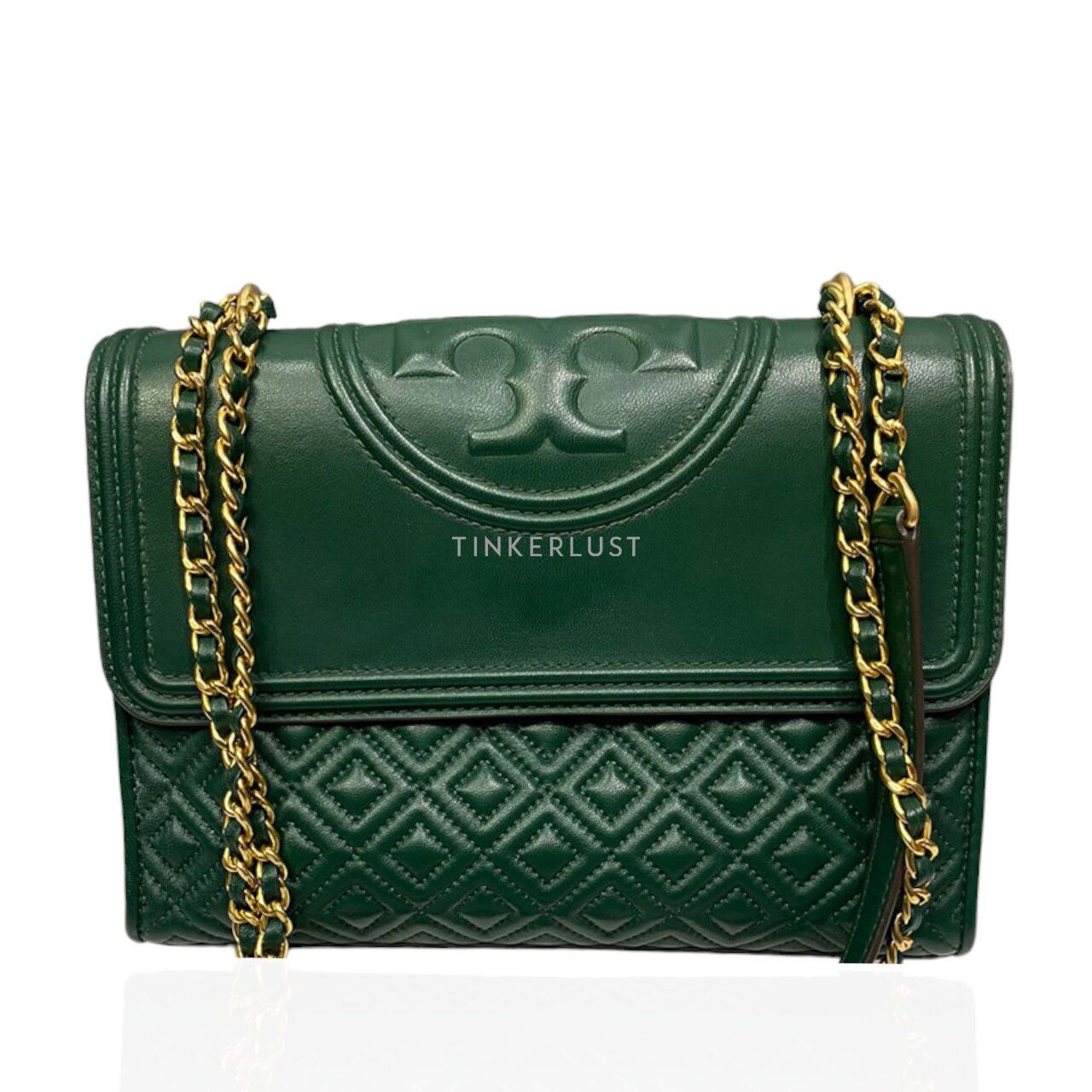 Tory burch green shoulder bag sale