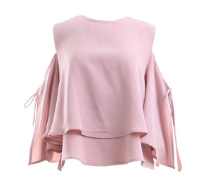 Cotton Ink Pink Cold Shoulder Blouse