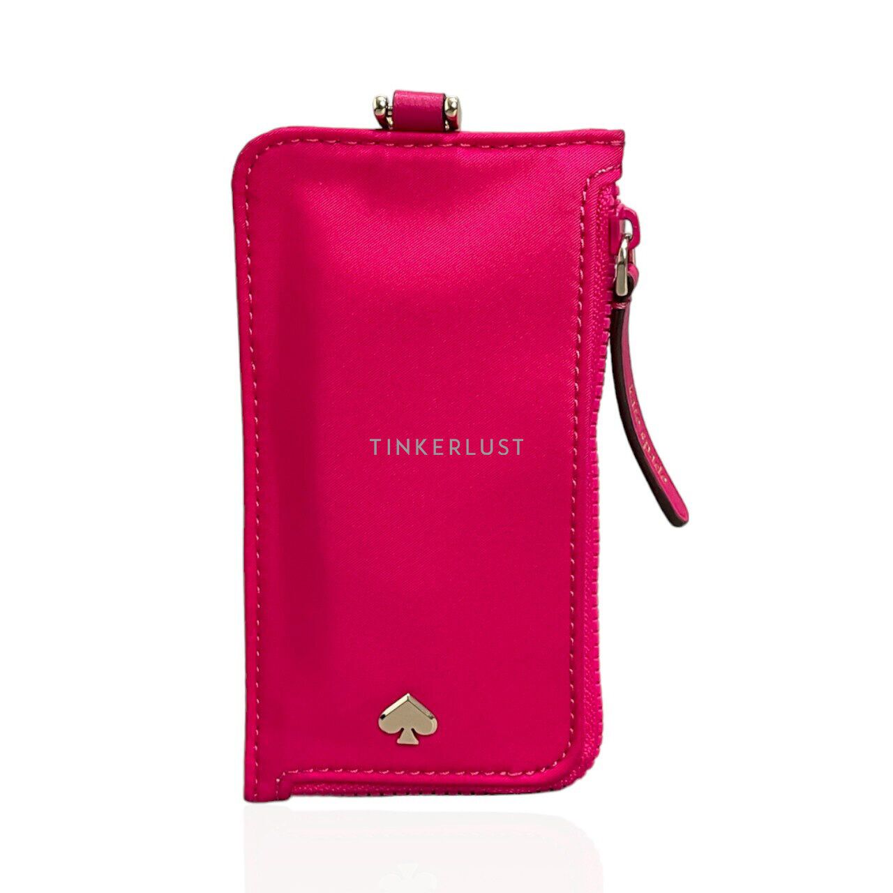 【Kate Spade】Carter Nylon Card Case Lanyard ◆国内発送◆ aksesoris dompet Kate Spade Pink Nylon Lanyard Card Case