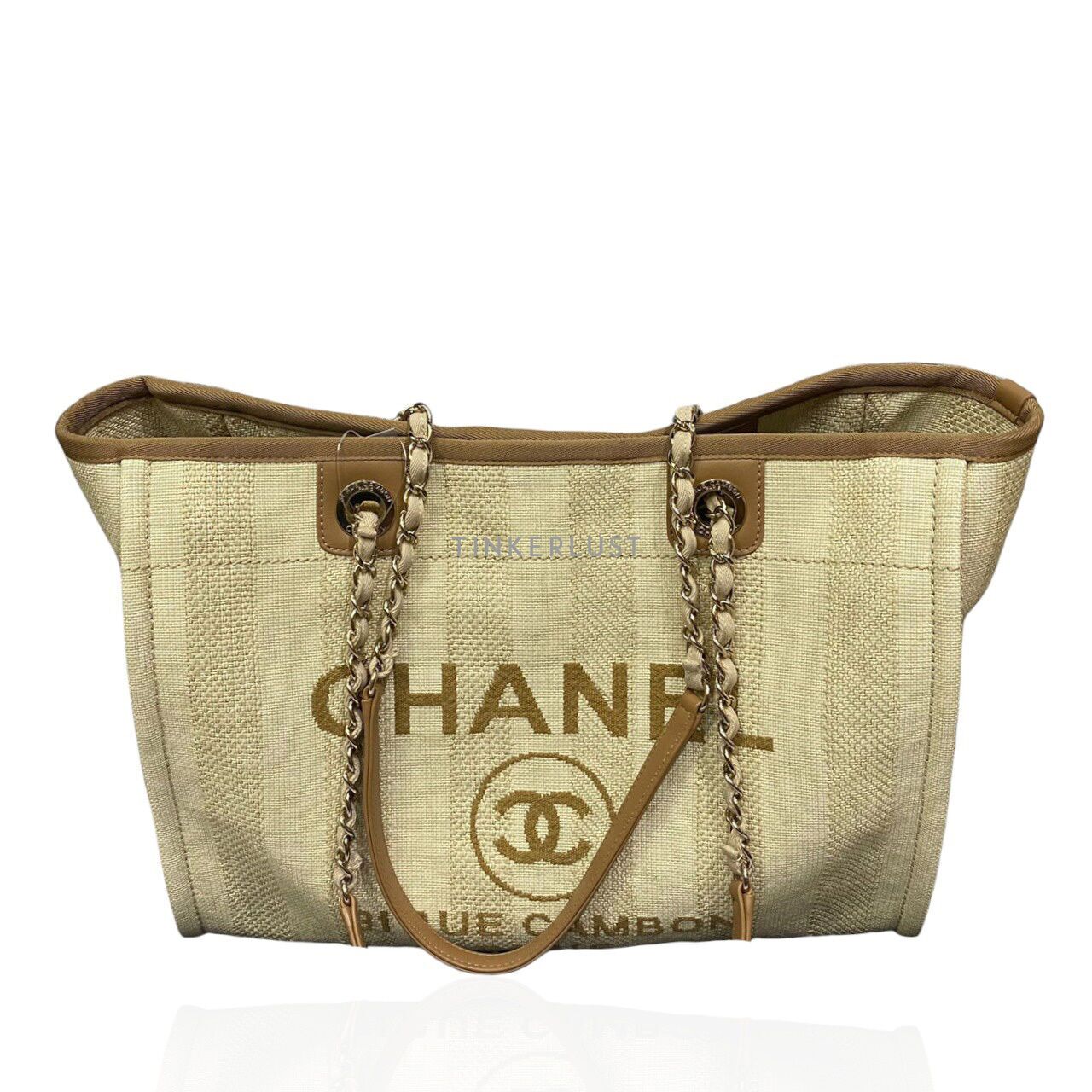 tas tote-bag Chanel Deauville Beige Medium Canvas #29 2019 Tote