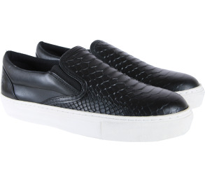 Bronx Black Slip On Sneakers