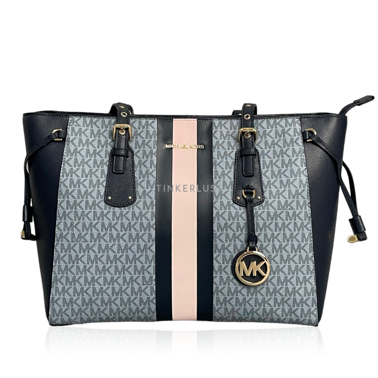 Voyager medium logo tote michael online kors