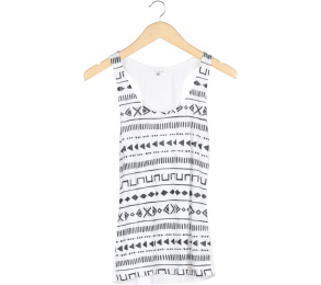 Bershka White Aztec Sleeveless