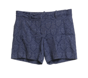 Zara Dark Blue Patterned Short Pants