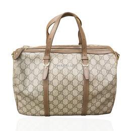 Gucci Boston Brown GG Monogram Canvas 2015 Satchel