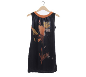 Promod Black Floral Mini Dress