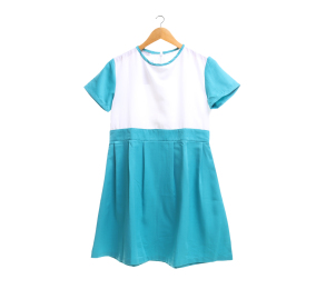 The Button Store White And Tosca Empire Waits Mini Dress