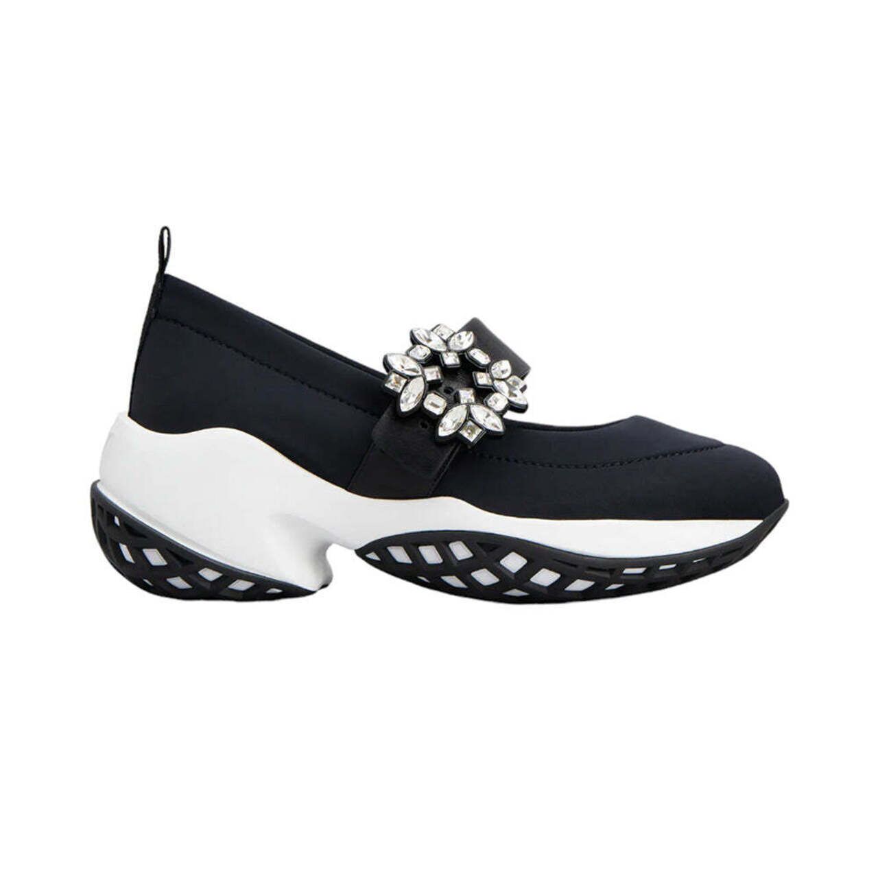 sepatu sneakers Roger Vivier Viv' Run Strass Buckle