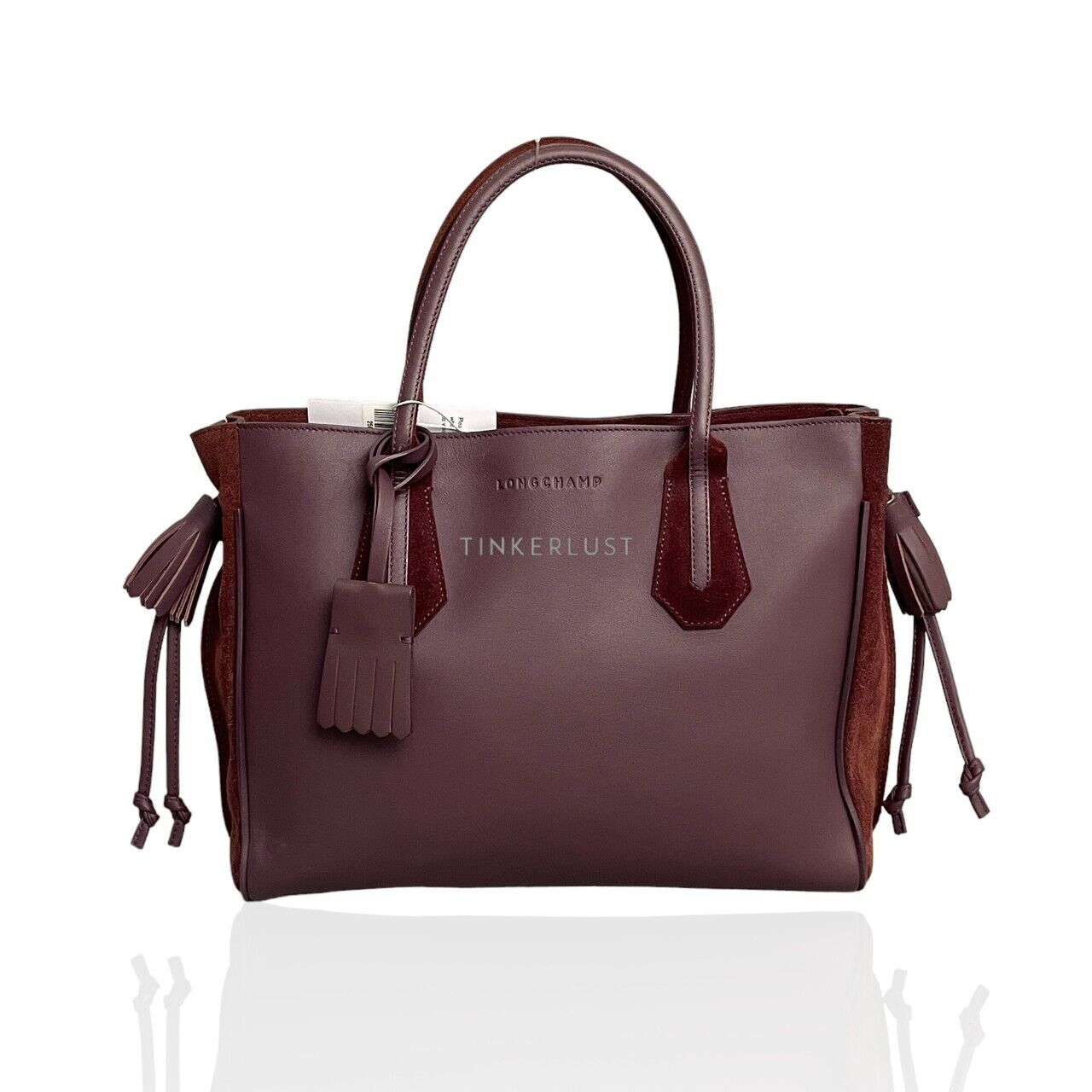 tas tote bag Longchamp Penelope Purple Leather GHW Tote Bag Tinkerlust