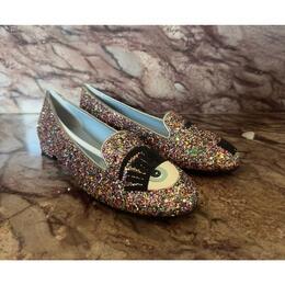 CHIARA FERRAGNI - Flirting Eyeフラットシューズ (ブラック) CHIARA FERRAGNI - Flirting Eyeフラットシューズ (Chiara