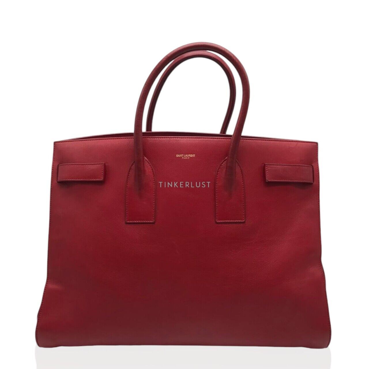 tas tote bag Yves Saint Laurent Sac De Jour Large Red Tote Bag Tinkerlust