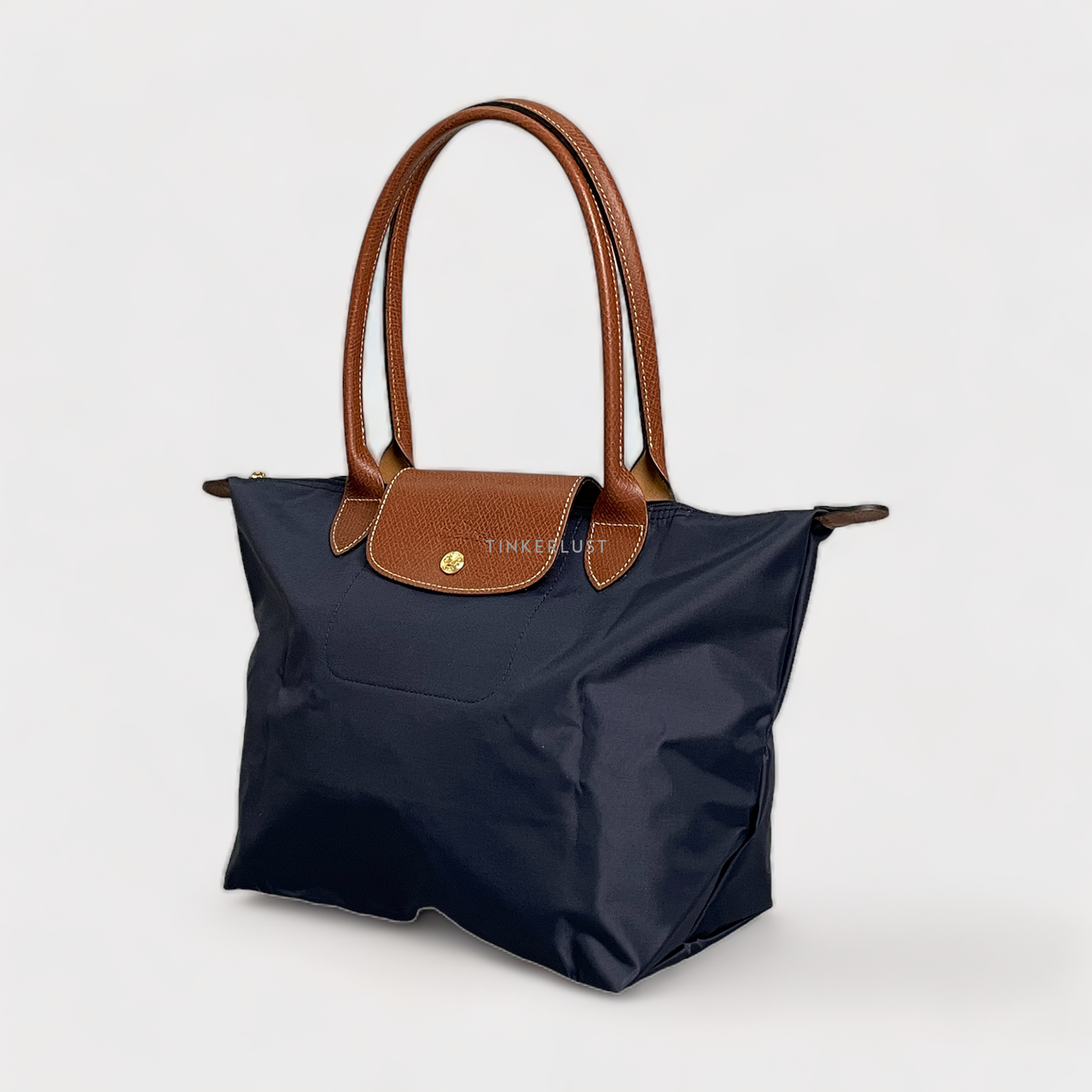 tas tote-bag Longchamp Le Pliage Medium Long Handle Marine