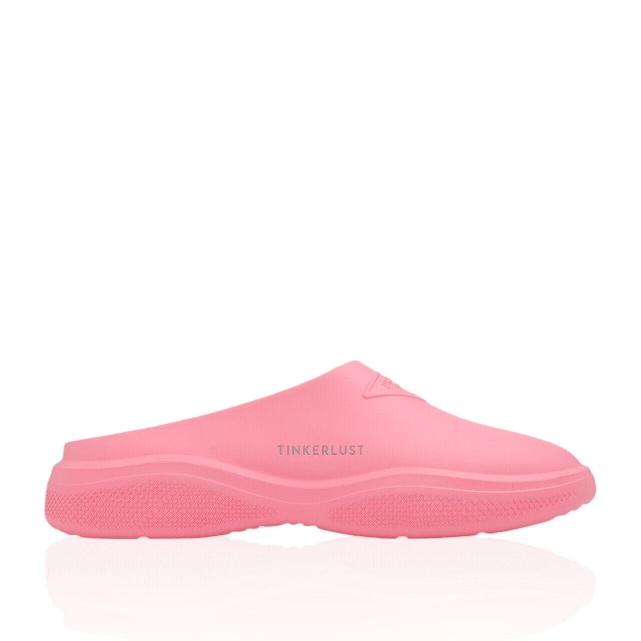 sepatu sandals Prada Women Embossed Triangle Logo Foam