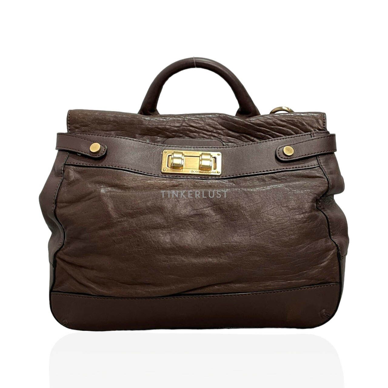 tas satchel BCBG Max Azria Brown Satchel Tinkerlust