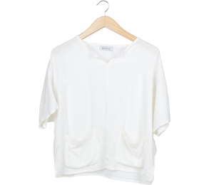 She & Her Off White Batwing Blouse