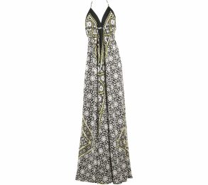 Mango Black And White Long Dress