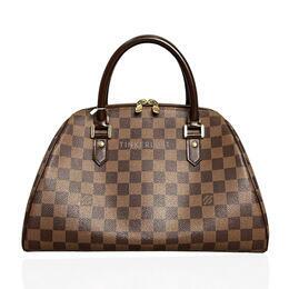 Louis Vuitton Damier Ebene Ribera MM Brown GHW Handbag