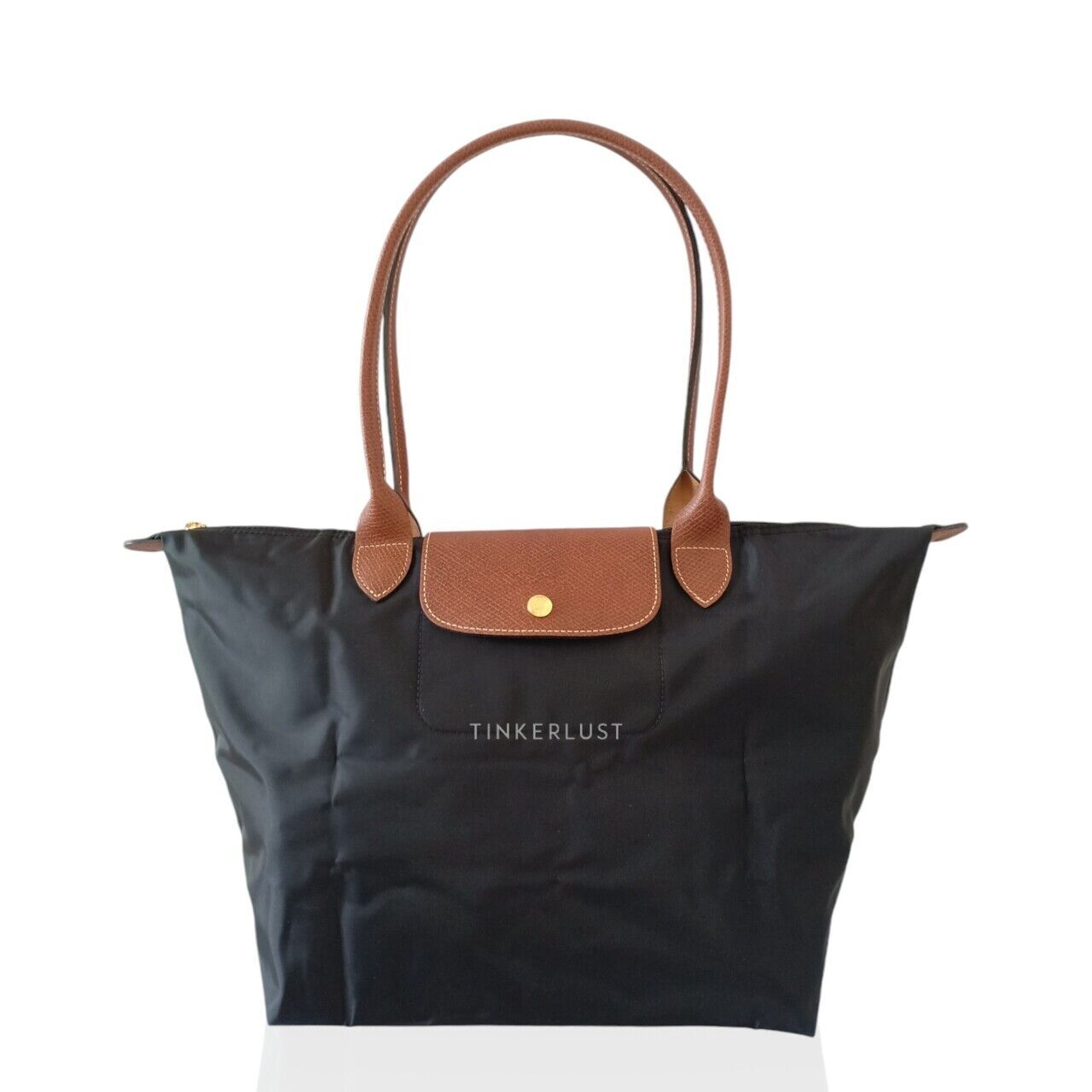 tas tote bag Longchamp Le Pliage Original Shopping Bag LLh Brown Black Tote Bag Tinkerlust