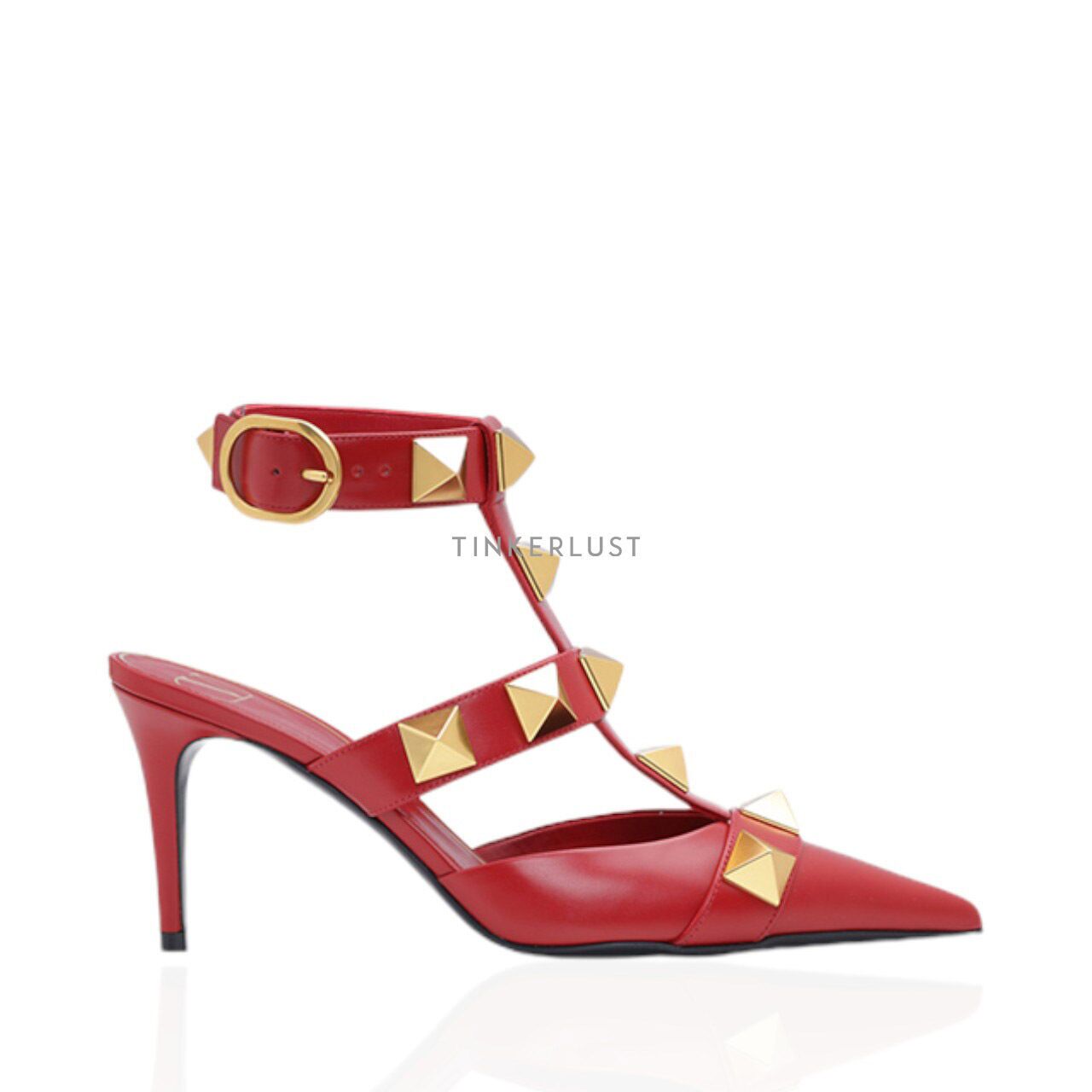 VALENTINO の靴♪ ★ ROMAN STUD PUMPS★ 40mm 多色 Valentino Black Leather Roman Stud Calfskin Pumps 39.5