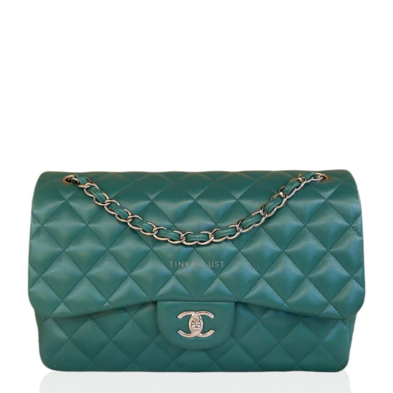 Chanel flap bag green sale