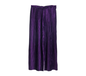 Zara Dark Purple Velvet Long Pants