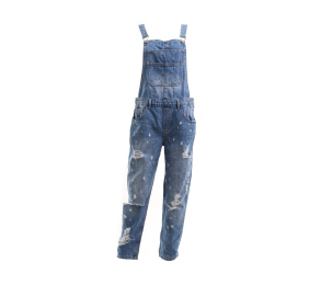 Zara Ripped Light Blue Jumpsuit