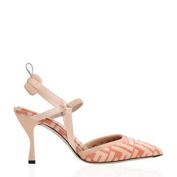 サンダル・ミュール FENDI Colibri Lite FF` Slingbacks Colibrì Lite Technical fabric Brown | Fendi