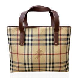 Burberry Nova Check Brown & Cream Handbag