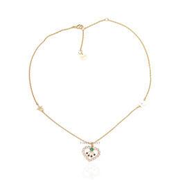 Christian Dior in Heart Lights Necklace in Gold Metal with Multicolor Crystals Jewellery