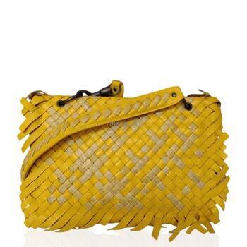 【関税込み】Bottega Veneta イエロー カーブ トラウザーズ BOTTEGA VENETA ボッテガ・ヴェネタ イントレチャート 三つ折
