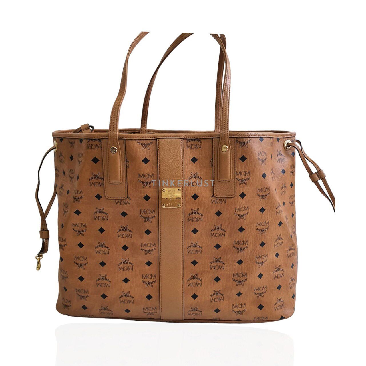 brown mcm tote