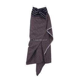 Lulu Lutfi Labibi Grey Wrap Maxi Skirt