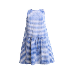 Zara Light Blue Plaid Mini Dress